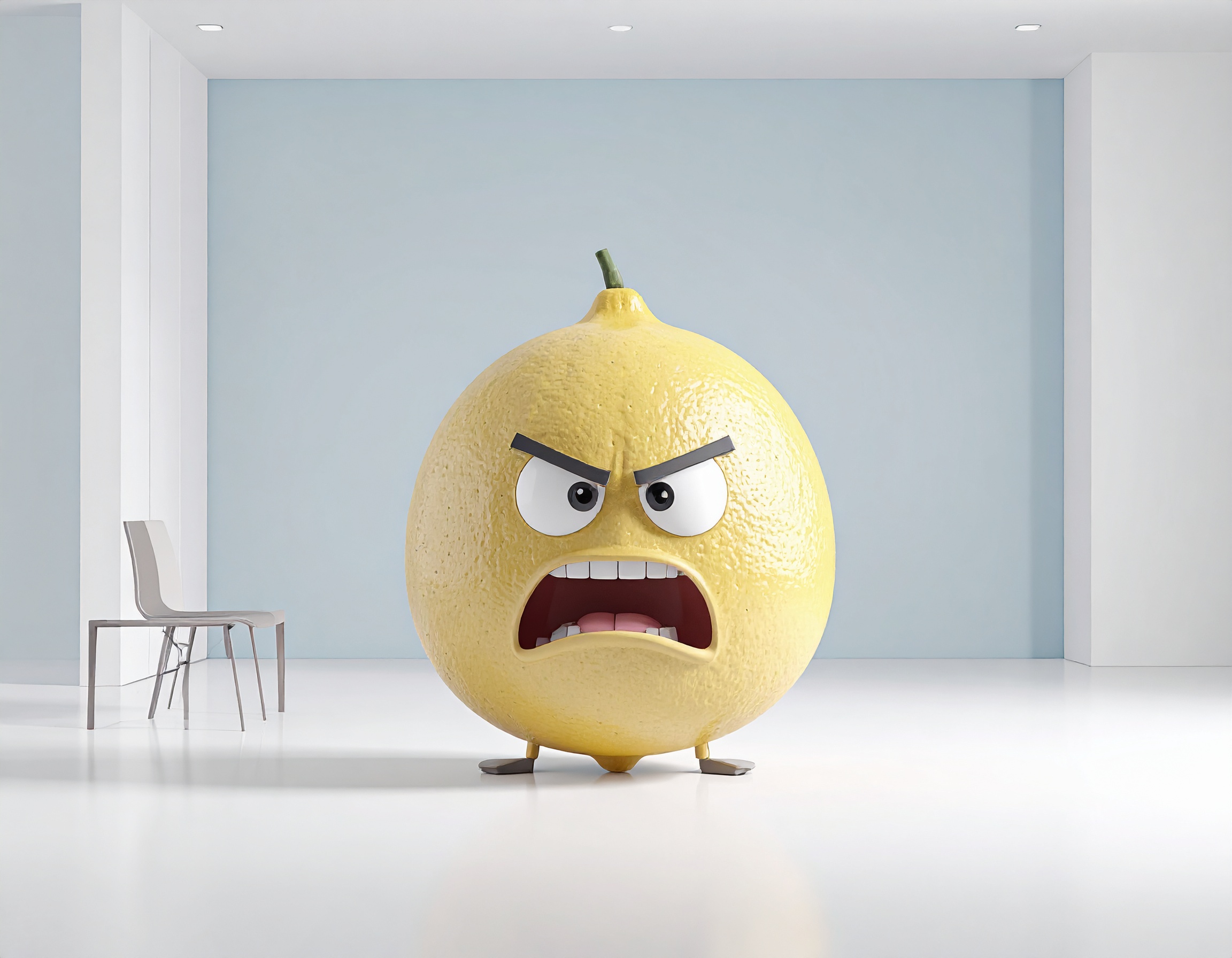 Firefly_Cartoon like lemon who looks a little anger 401292-6