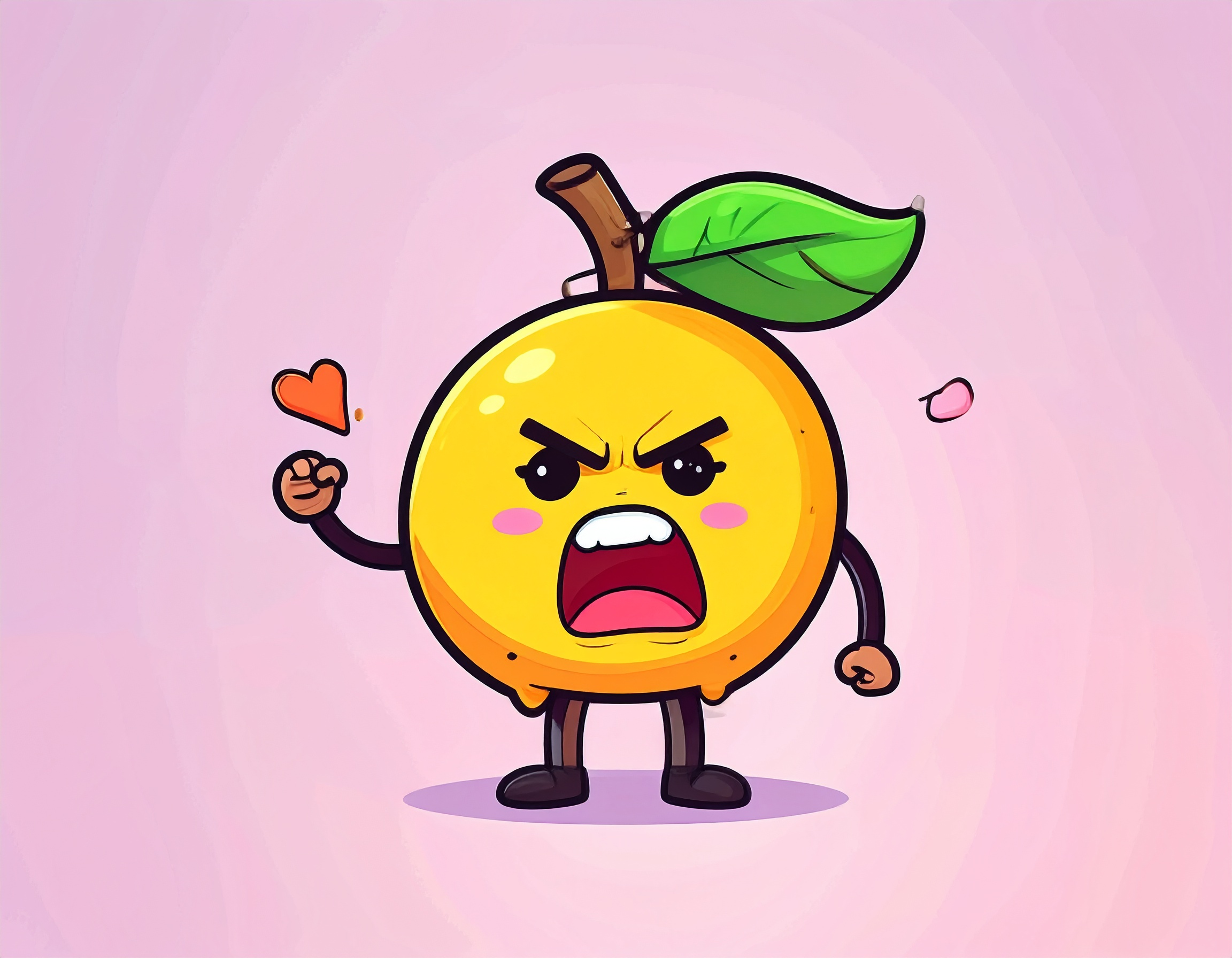 Firefly_Cartoon like lemon who looks a little anger 714458-8